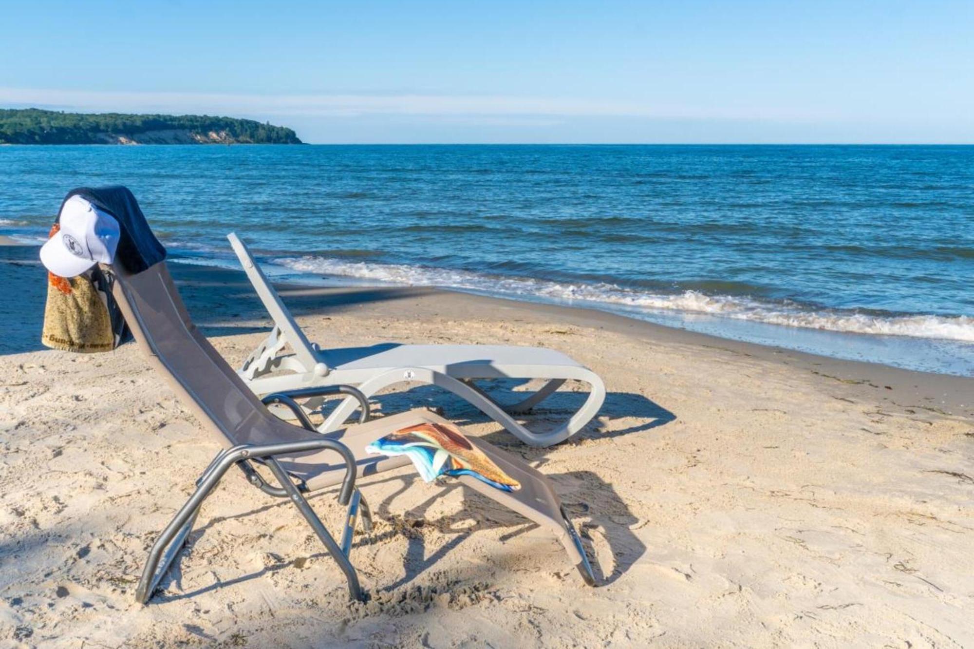 Traumhaftes Appartement Mit Balkon - Odins Blick Wohnung 6 - Mit Privatstrand, Sauna Lobbe Exteriér fotografie
